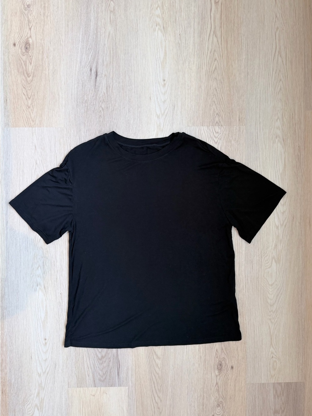 Classic Oversized Black Short Sleeve Crewneck Tee